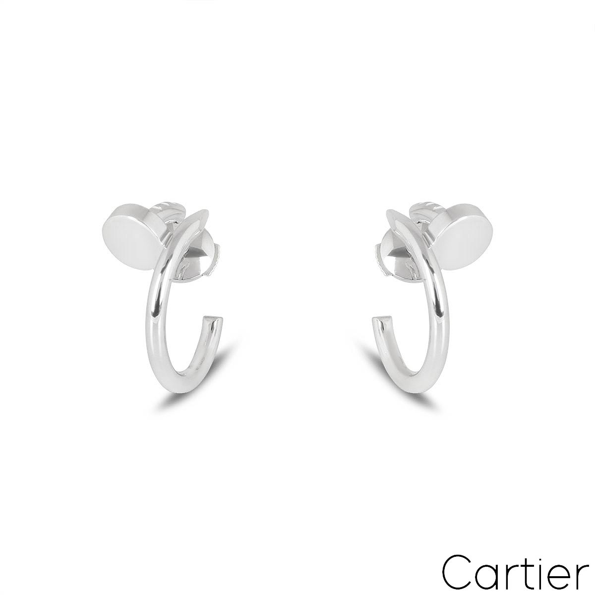 Cartier White Gold Juste un Clou Small Hoop Earrings B8301236 Cartier White Gold Juste un Clou Small Hoop Earrings B8301236